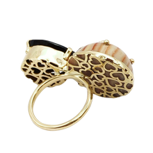 Load image into Gallery viewer, Jicorite + Smoky Quartz Ring
