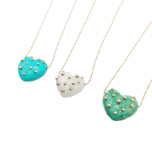 Load image into Gallery viewer, Carved Stone Heart Necklace
