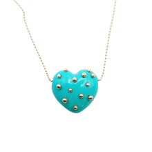 Load image into Gallery viewer, Carved Stone Heart Necklace
