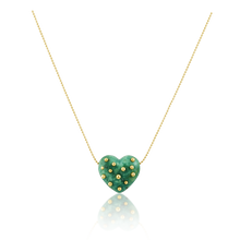 Load image into Gallery viewer, Carved Stone Heart Necklace

