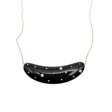 Load image into Gallery viewer, Carved Stone Studded Bean Necklace
