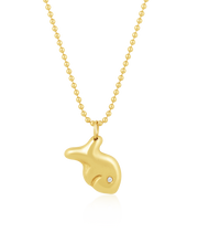 Load image into Gallery viewer, 14k Gold Puffy Fish Pendant
