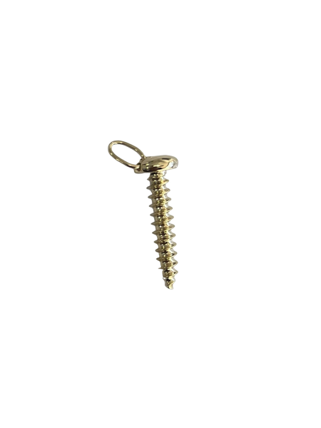 14K Gold Screw Pendant