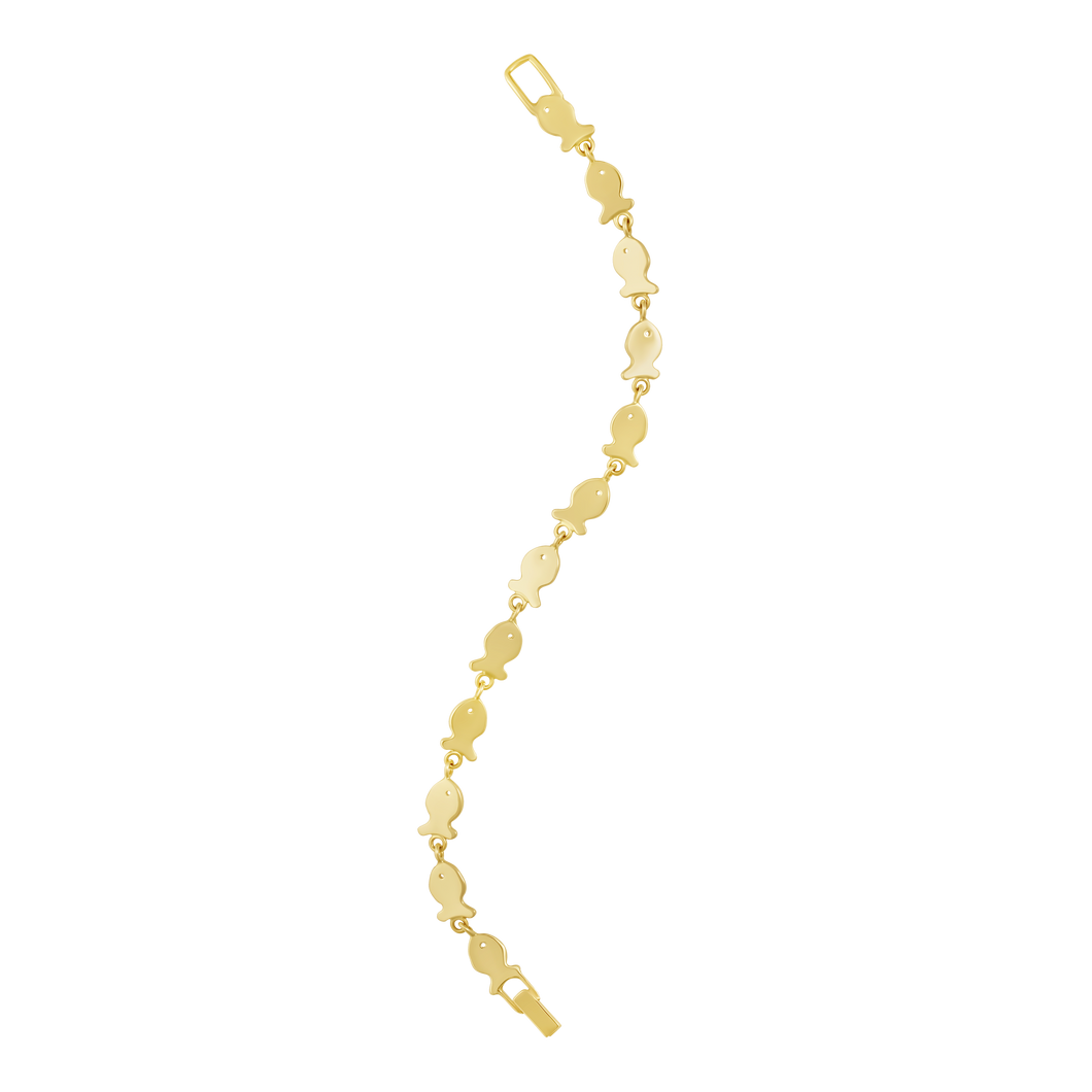 Small Gold Fish Bracelet