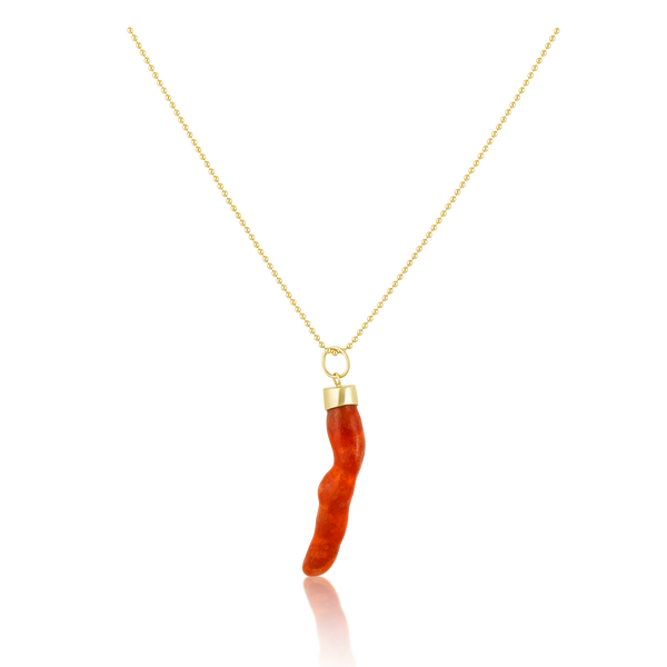 Red Apple Coral Pendant