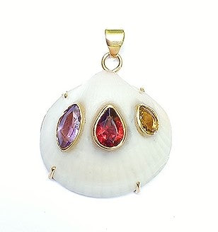 Br541 - Multi-Stone White Shell