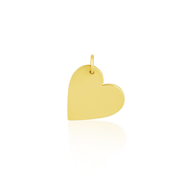 14k Gold Floating Heart Charm