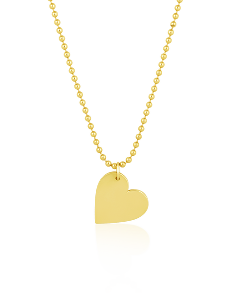 14k Gold Floating Heart Charm