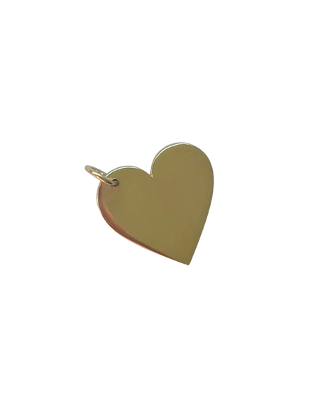 14k Gold Floating Heart Charm