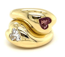 Load image into Gallery viewer, Sapphire &amp; Diamond Heart Ring
