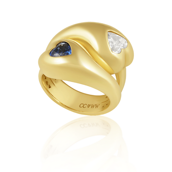 Day 05- Sapphire & Diamond Heart Ring