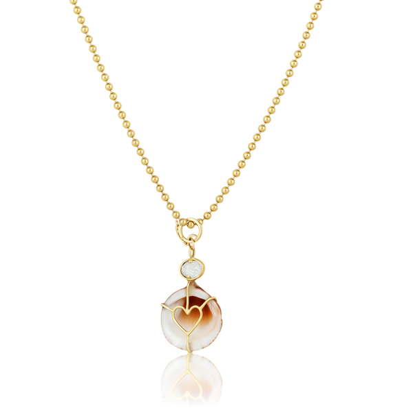 Brown Striped Shell Charm