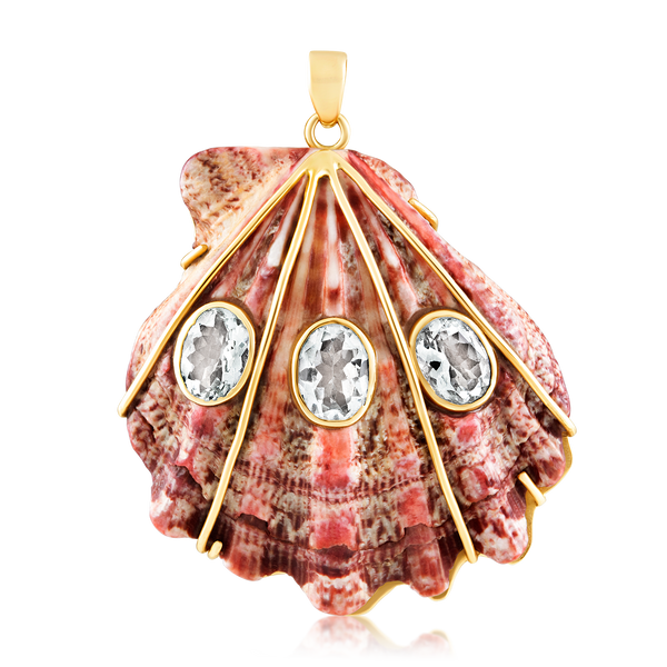 Dark Pink Lion's Paw with Aquamarine