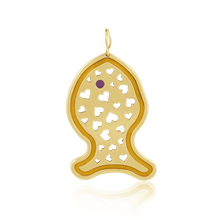 Load image into Gallery viewer, Enamel + Heart Fish Pendant
