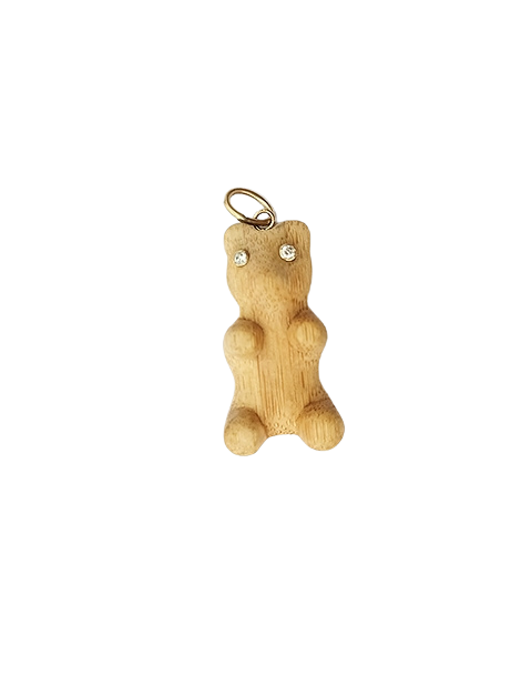 Carved Wood Gummy Bear Pendant