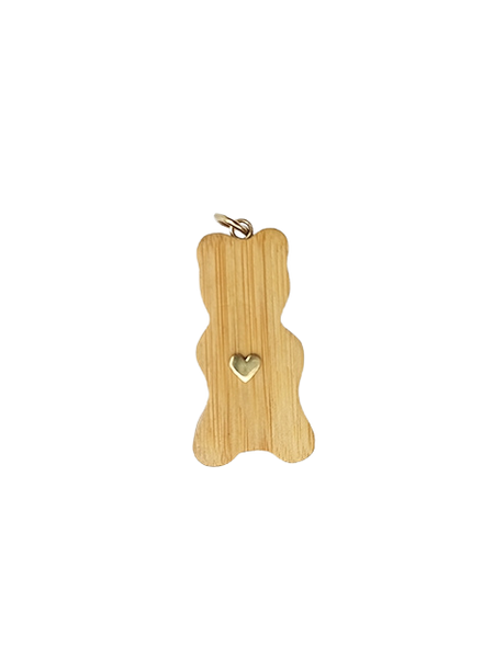 Carved Wood Gummy Bear Pendant