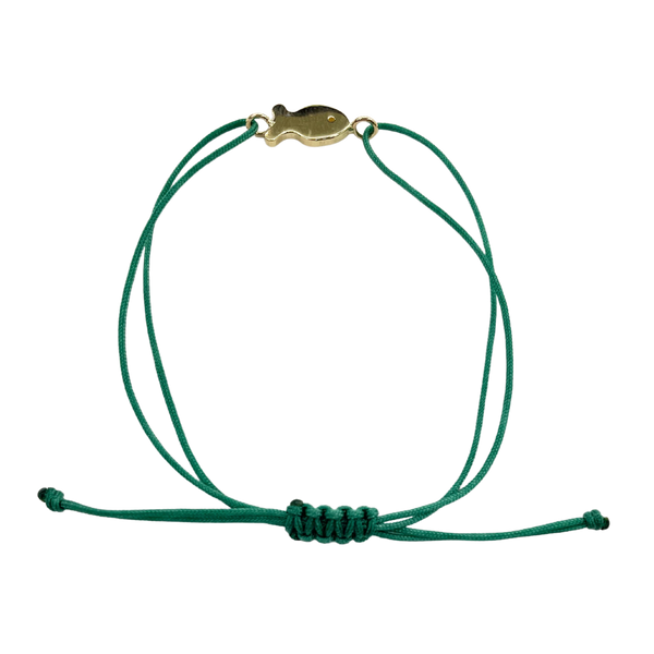 Green Cord Fish Friendship Bracelet