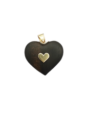 Load image into Gallery viewer, Carved Ebony Stitched Heart
