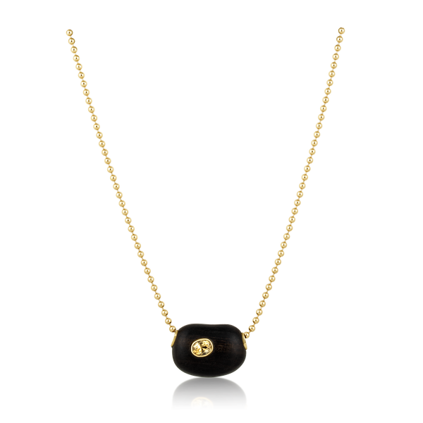 Citrine Ebony Bean Bead