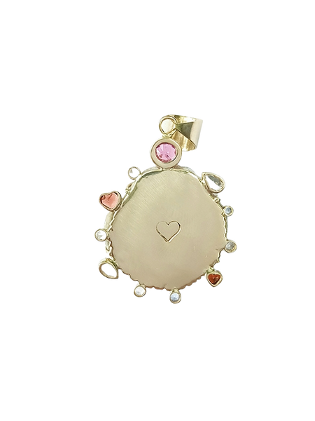 Grey/Red Shell Heart Halo