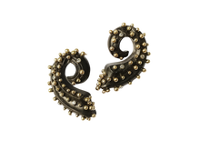 Load image into Gallery viewer, Ebony Spiral Earrings
