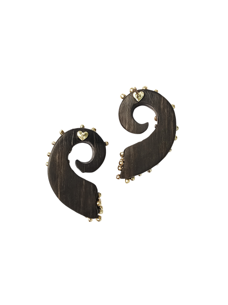 Ebony Spiral Earrings