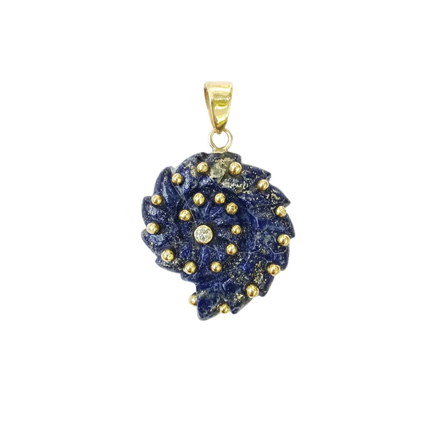 Day 03- Lapis Lazuli Ammonite Pendant