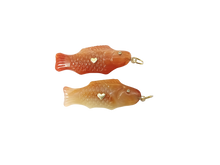 Load image into Gallery viewer, Carnelian Swedish Fish - Diamond Eyes
