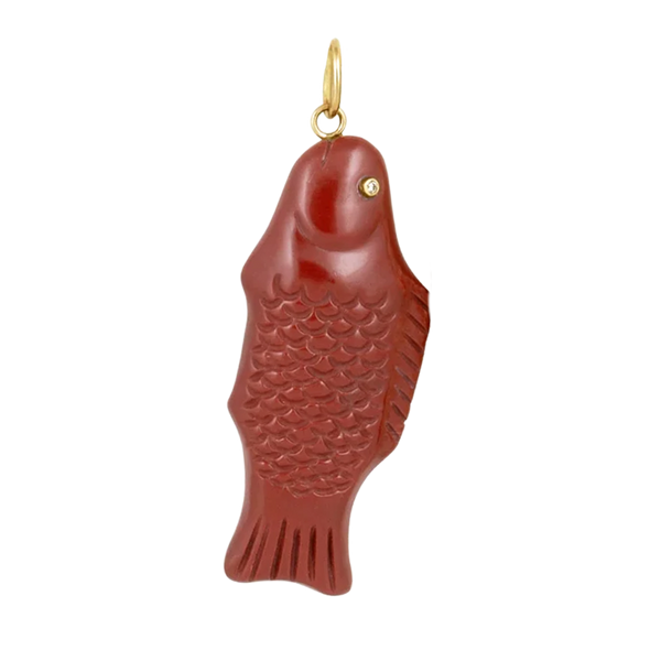 Jasper Swedish Fish Pendant