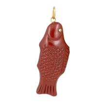 Load image into Gallery viewer, Jasper Swedish Fish Pendant
