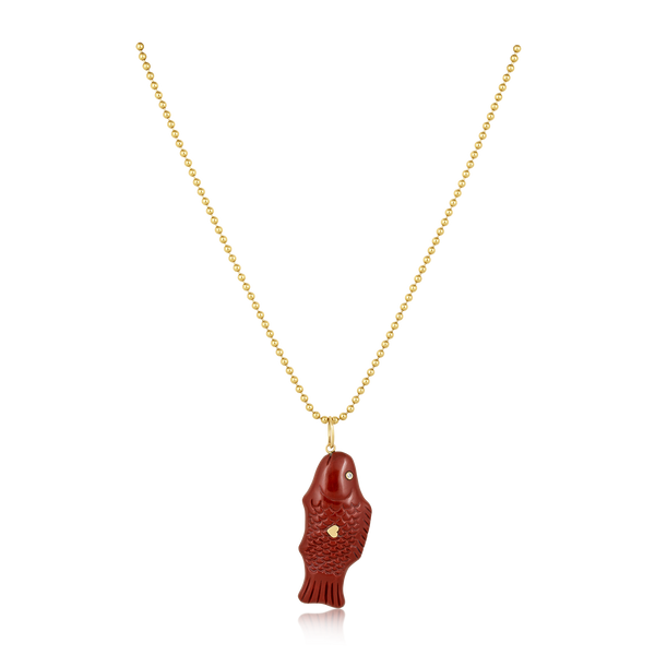 Jasper Swedish Fish Pendant