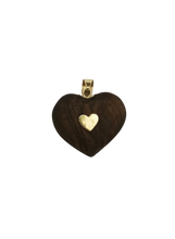 Load image into Gallery viewer, Carved Walnut Stitched Heart 2
