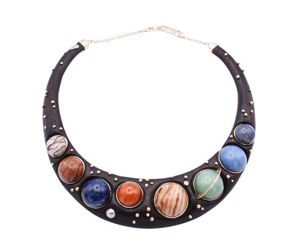 Stone Solar System Walnut Collar