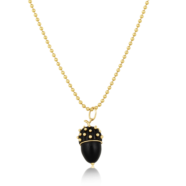 Ebony Acorn Pendants