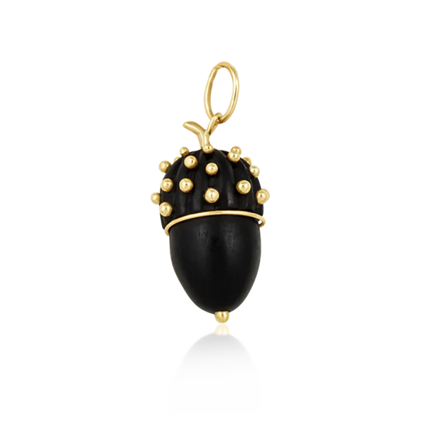 Ebony Acorn Pendants