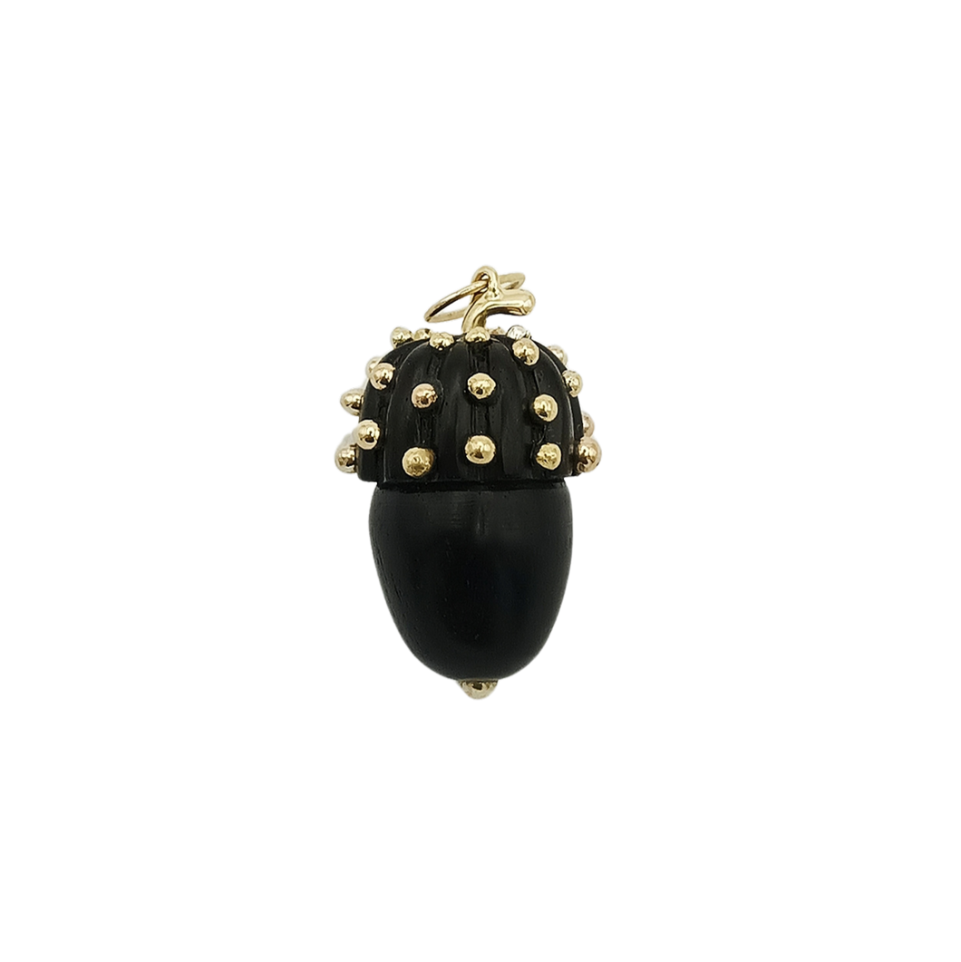 Ebony Acorn Pendants