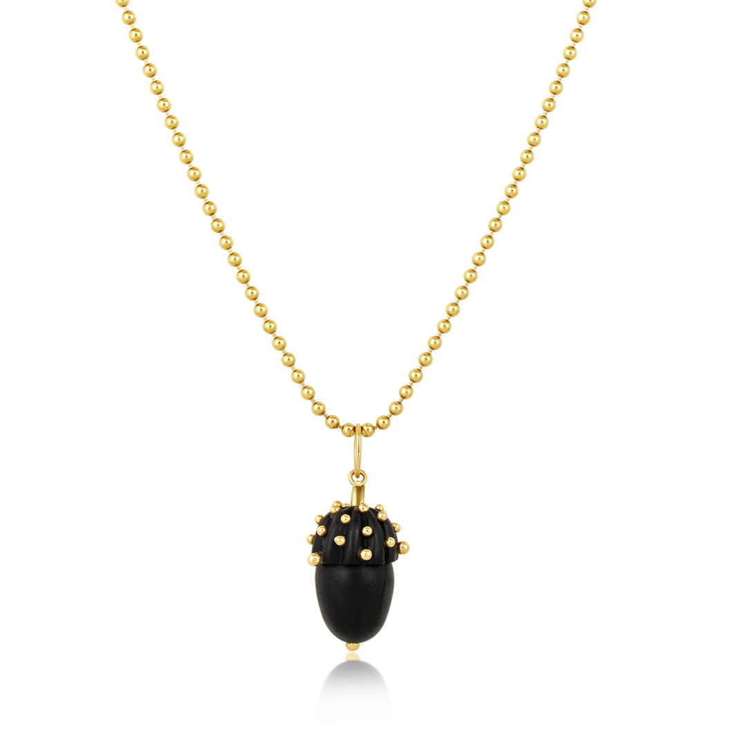 Ebony Acorn Pendants