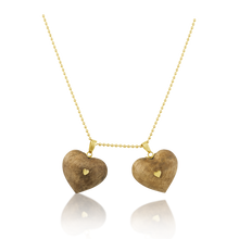 Load image into Gallery viewer, Walnut Studded Heart Pendant
