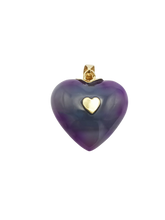 Load image into Gallery viewer, Amethyst Carved Heart Pendant
