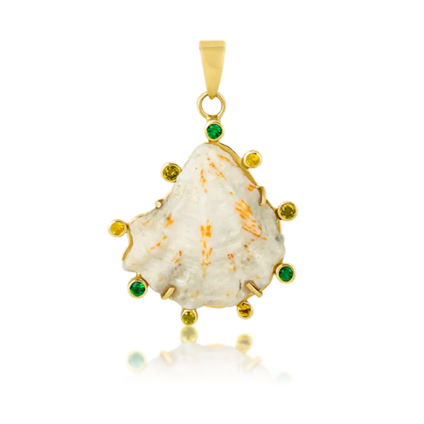 White Kitten Paw Green Halo