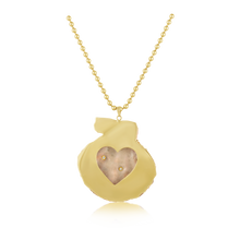 Load image into Gallery viewer, Large Studded Orange Shell Pendant
