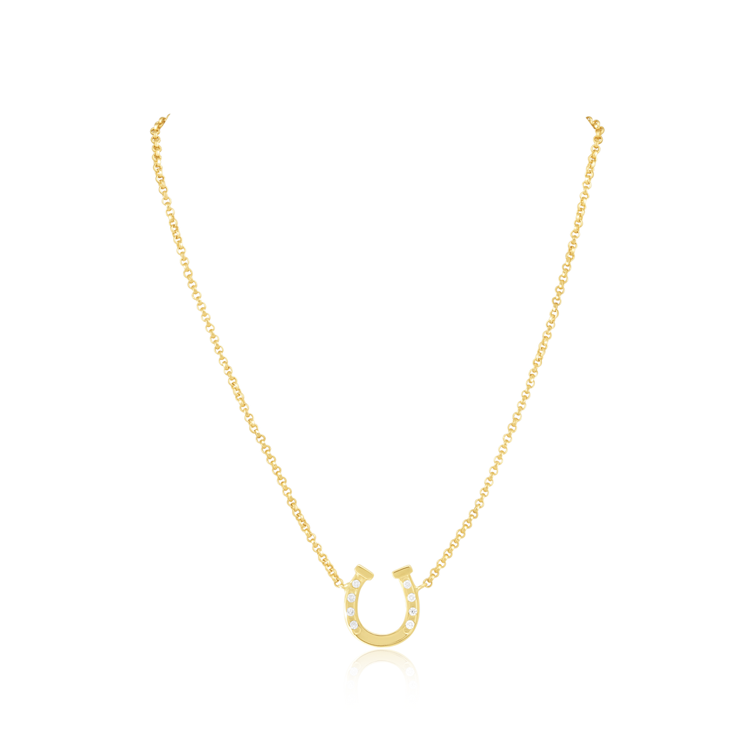 14k Gold Single Charm Necklace