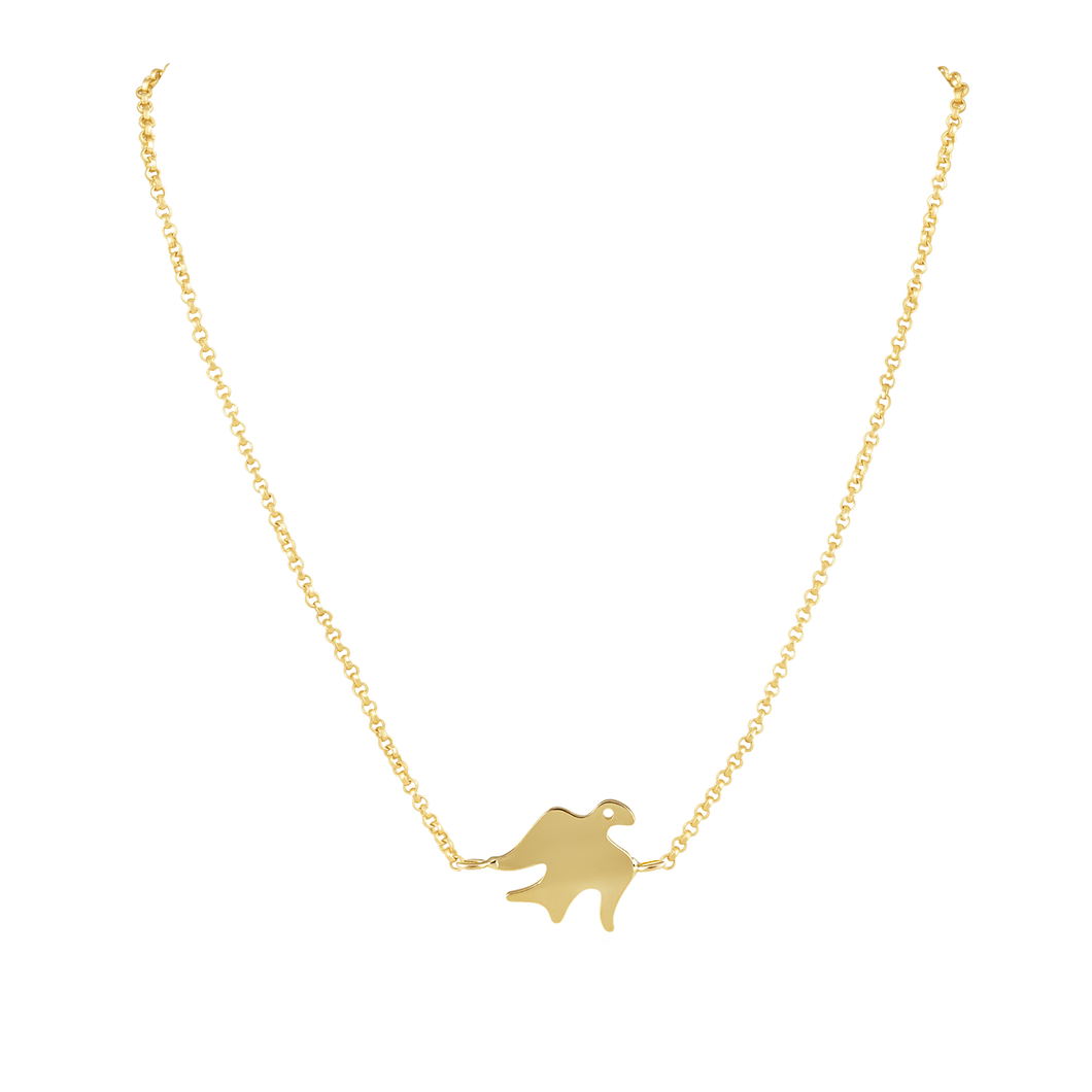 14k Gold Single Charm Necklace