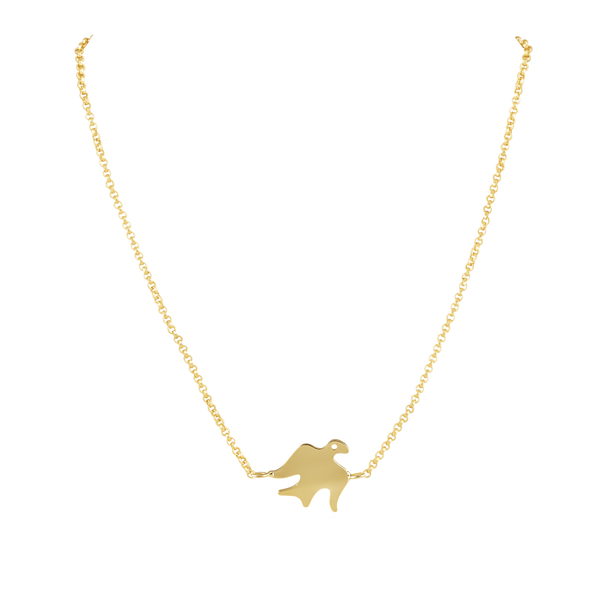 14k Gold Single Charm Necklace