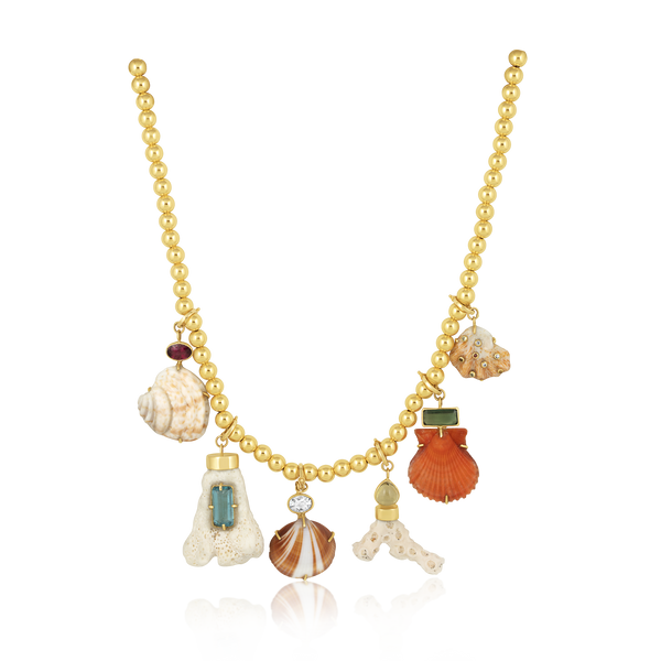 Multiple Shell Charm Necklace
