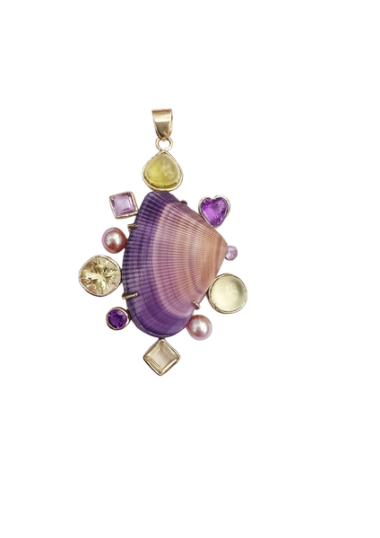 Purple Shell Amethyst Halo