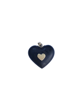 Load image into Gallery viewer, Diamond Ebony Carved Heart Pendant
