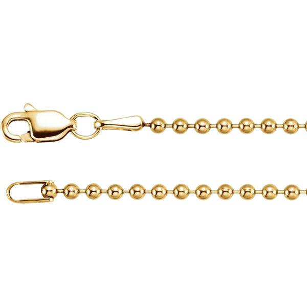 14K Yellow Gold Bead Chain