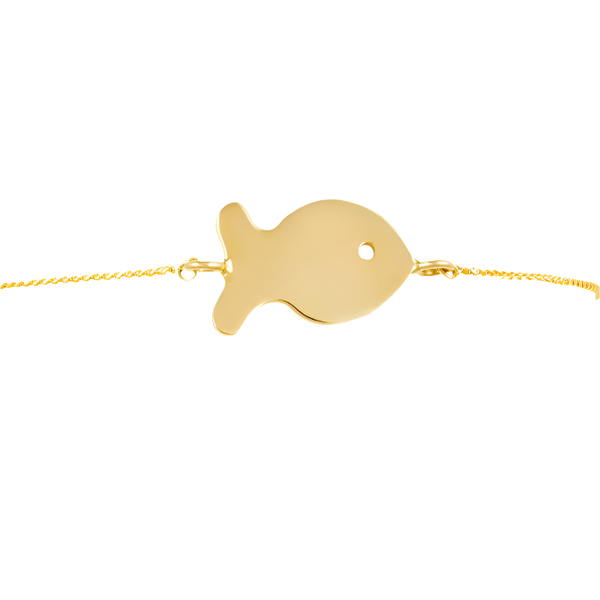 Gold Large Fish Friendship Bracelet