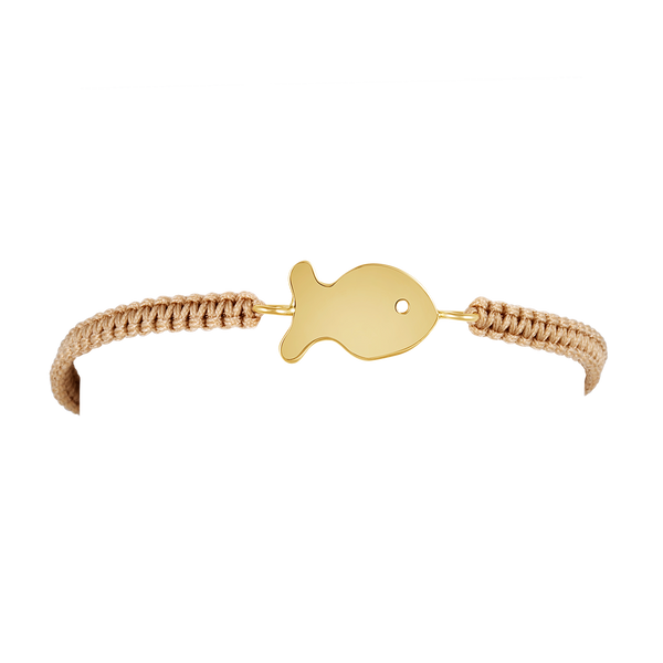 Tan Cord Medium Fish Friendship Bracelet